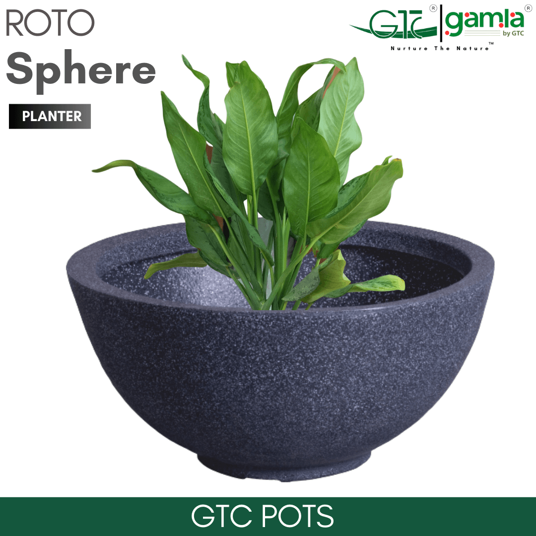 Sphere Planter Roto Moulding Planter Suitable for Home, Gardens, Hotels and Resorts - GTC POTS