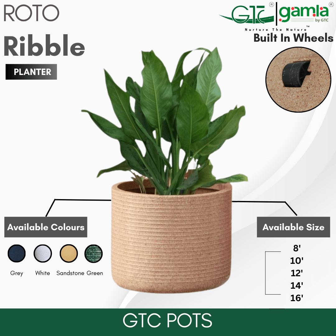 Ribble Wheel Planter Roto Moulding Planter Suitable for Home, Gardens, Hotels and Resorts - GTC POTS