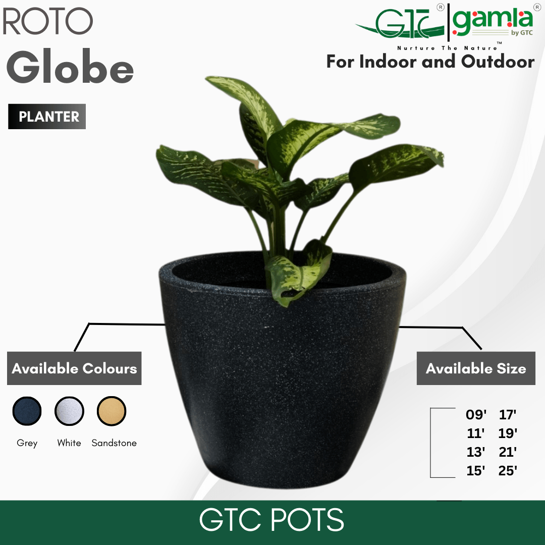 Globe Planter Roto Moulding Planter Suitable for Home, Gardens, Hotels and Resorts - GTC POTS