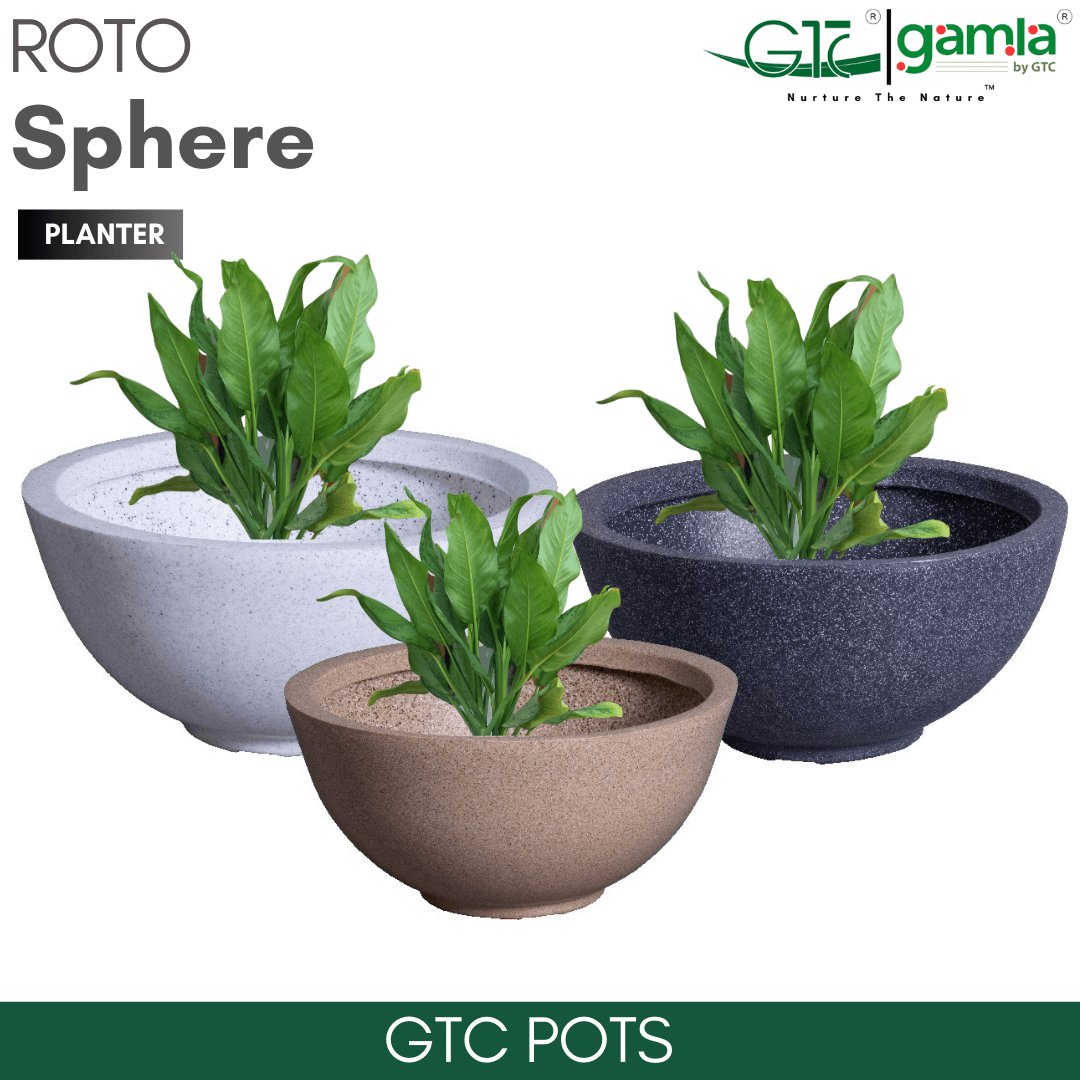 Sphere Planter Roto Moulding Planter Suitable for Home, Gardens, Hotels and Resorts - GTC POTS