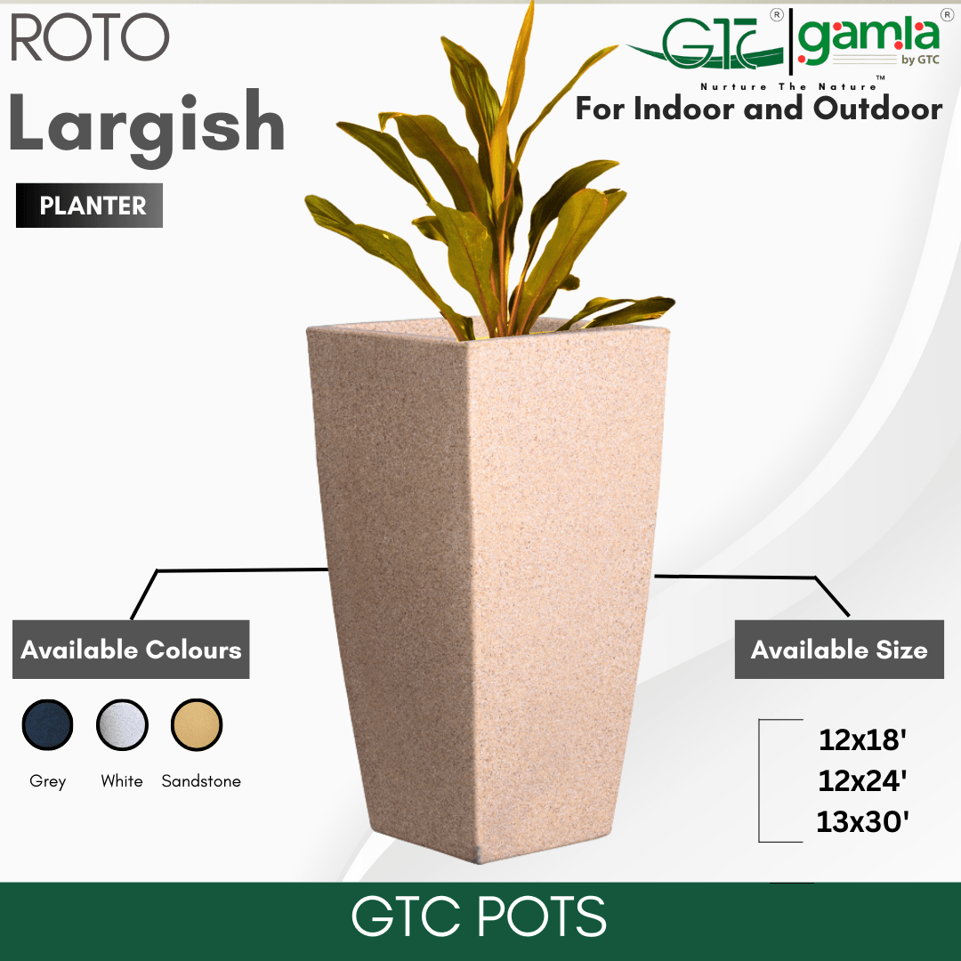 Largish Planter Roto Moulding Planter Suitable for Home, Gardens, Hotels and Resorts - GTC POTS