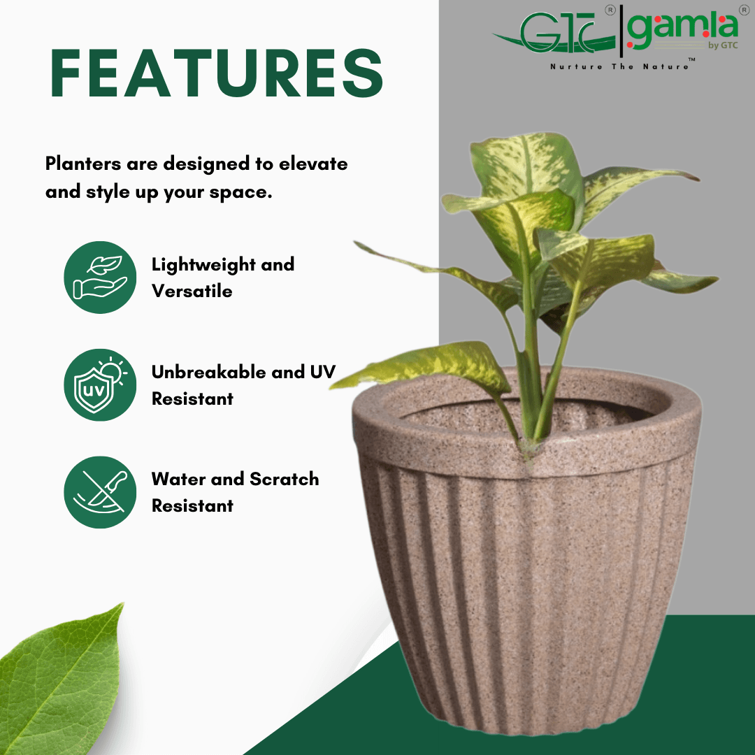 Spark Round Planter Roto Moulding Suitable for Home, Gardens, Hotels and Resorts - GTC POTS