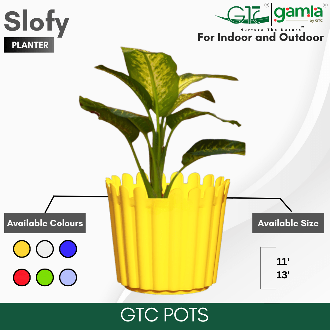 Slofy Planter (Set Of 3) Suitable for Home, Gardens, Indoor, Outdoor - GTC POTS