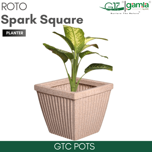 SPARK SQUARE PLANTER Roto Moulding Suitable for Home, Gardens, Hotels and Resorts - GTC POTS