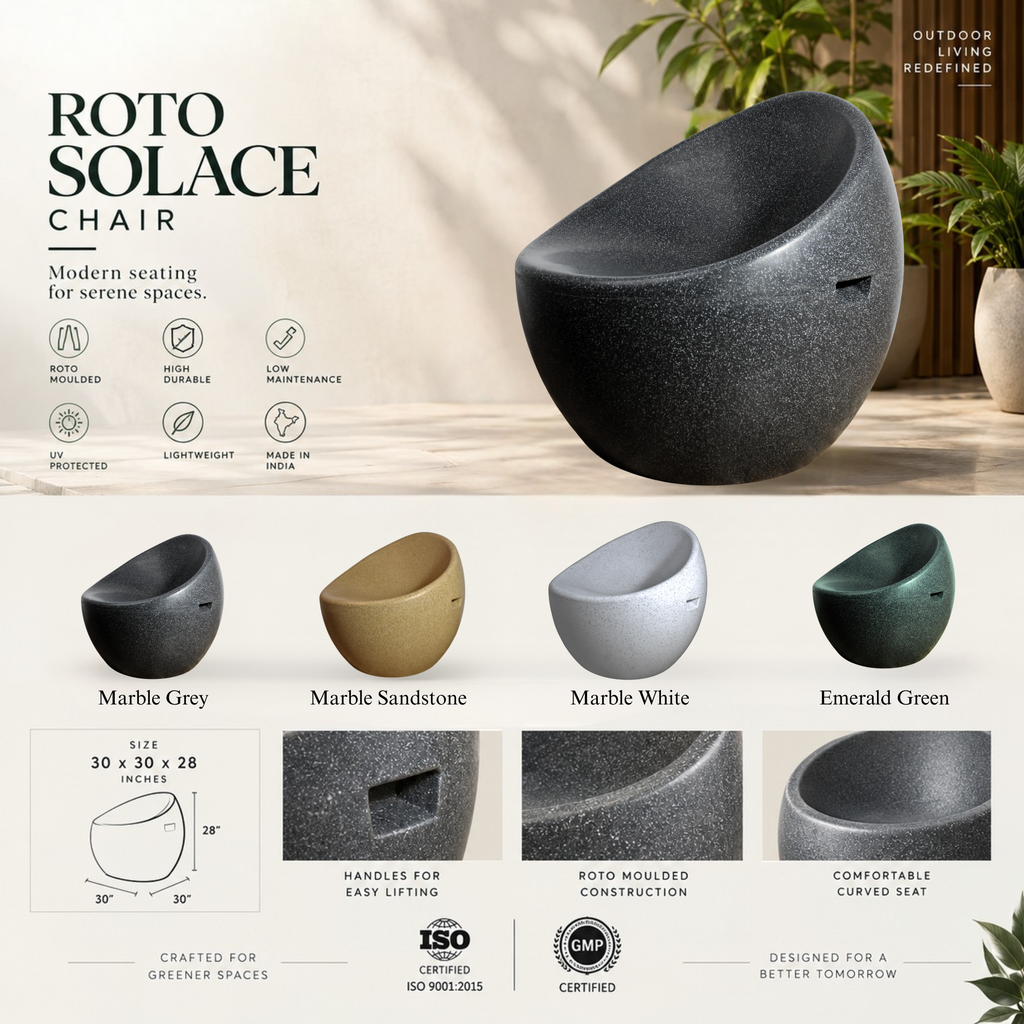 Roto Solace Chair | Premium Roto Moulded Outdoor Chair | Roto Homes