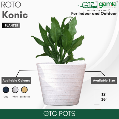Konic Planter Roto Moulding Suitable for Home, Gardens, Hotels and Resorts - GTC POTS