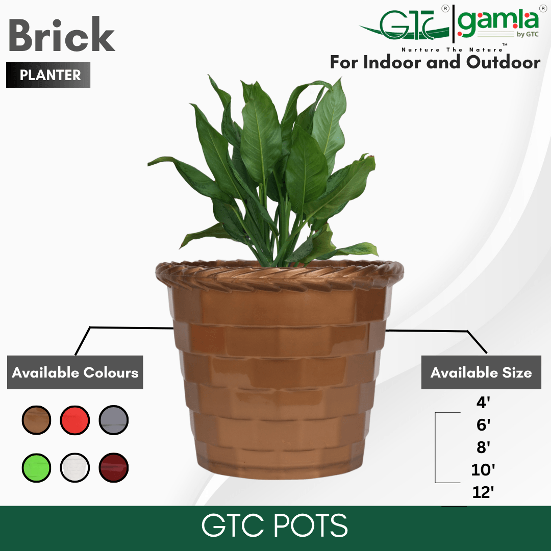 Brick Planter (Set Of 3) Suitable for Home, Gardens, Indoor, Outdoor - GTC POTS