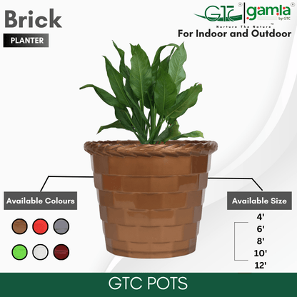 Brick Planter (Set Of 3) Suitable for Home, Gardens, Indoor, Outdoor - GTC POTS