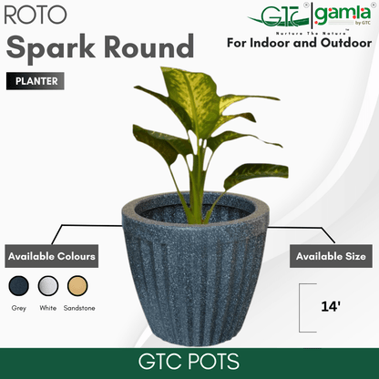 Spark Round Planter Roto Moulding Suitable for Home, Gardens, Hotels and Resorts - GTC POTS