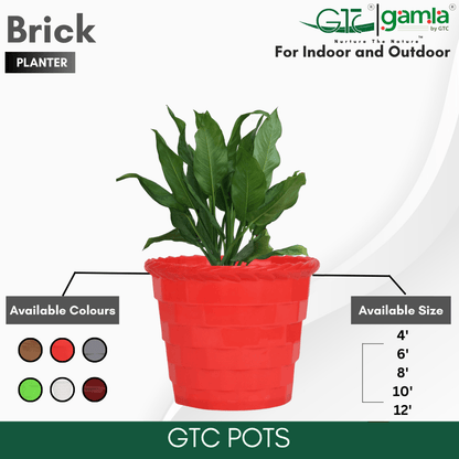 Brick Planter (Set Of 3) Suitable for Home, Gardens, Indoor, Outdoor - GTC POTS