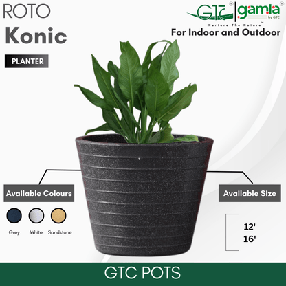 Konic Planter Roto Moulding Suitable for Home, Gardens, Hotels and Resorts - GTC POTS