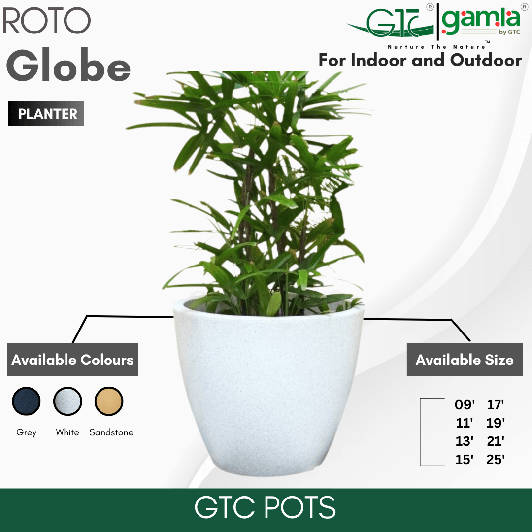 Globe Planter Roto Moulding Planter Suitable for Home, Gardens, Hotels and Resorts - GTC POTS
