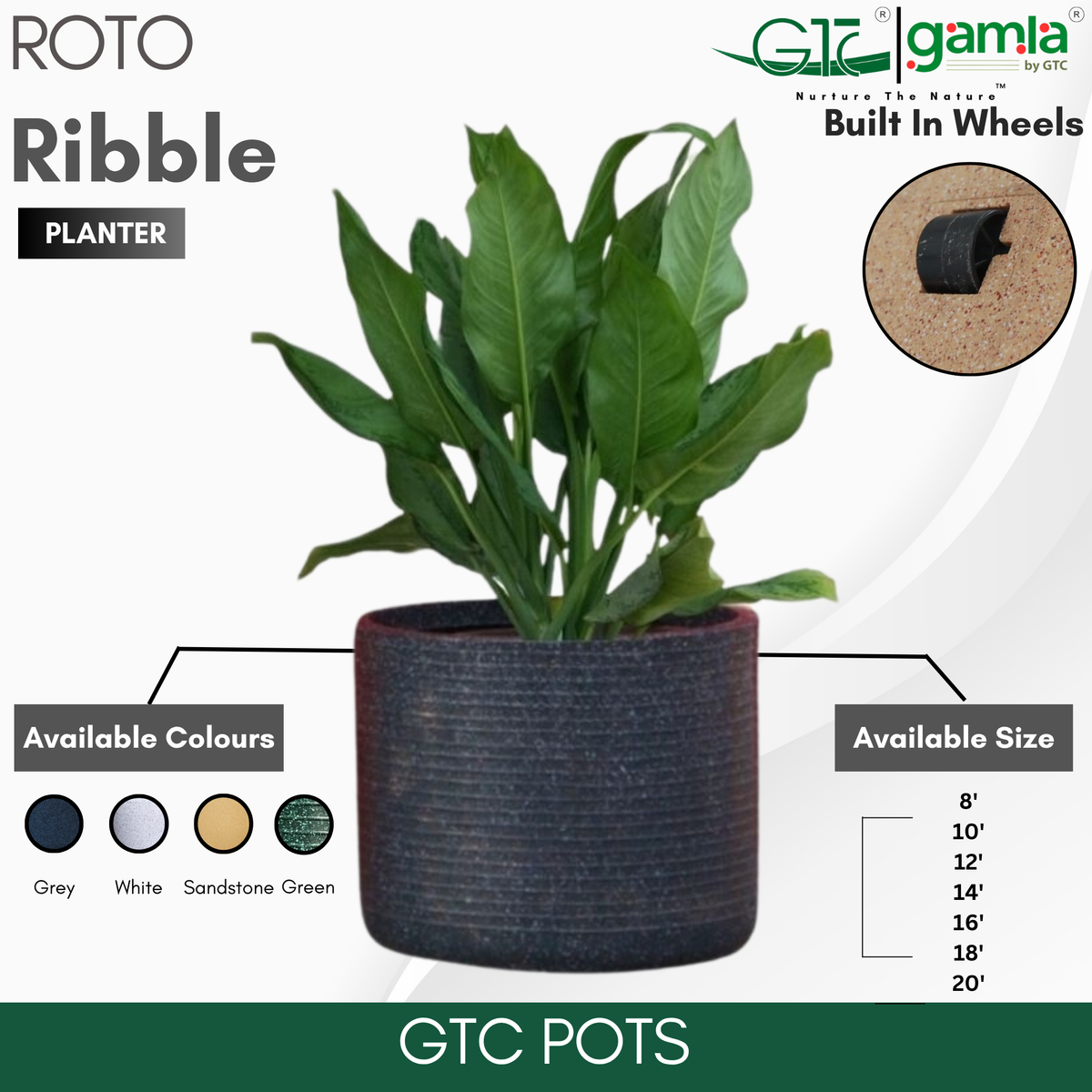 Ribble Wheel Planter Roto Moulding Suitable for Home, Hotels and Resorts