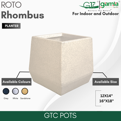 Rhombus Planter Roto Moulding Planter Suitable for Home, Gardens, Hotels and Resorts