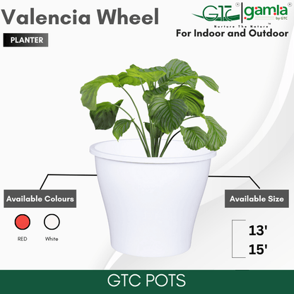 Valencia Wheel Planter Suitable for Home, Gardens, Indoor, Outdoor - GTC POTS