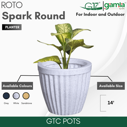 Spark Round Planter Roto Moulding Suitable for Home, Gardens, Hotels and Resorts - GTC POTS