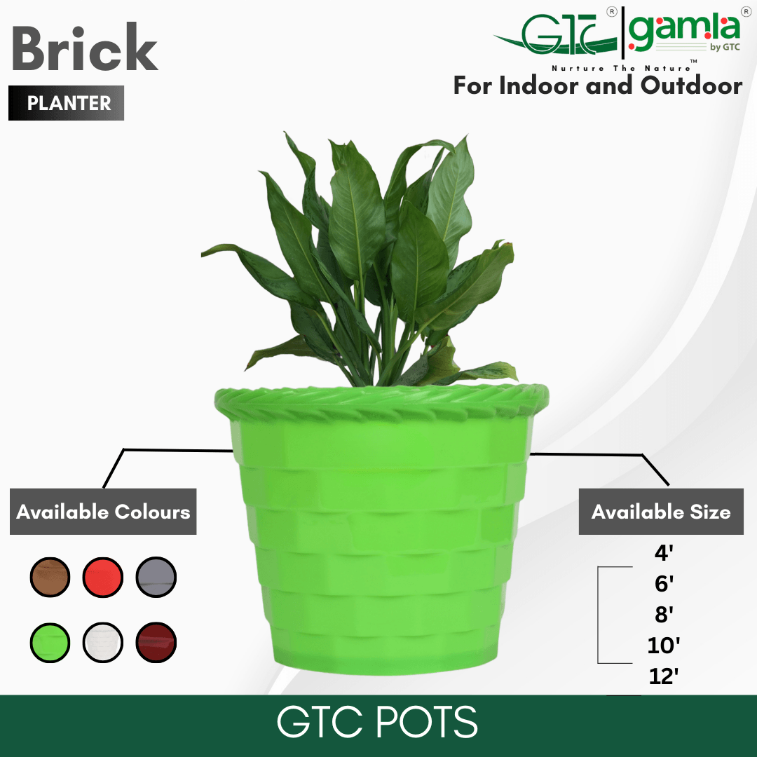 Brick Planter (Set Of 3) Suitable for Home, Gardens, Indoor, Outdoor - GTC POTS
