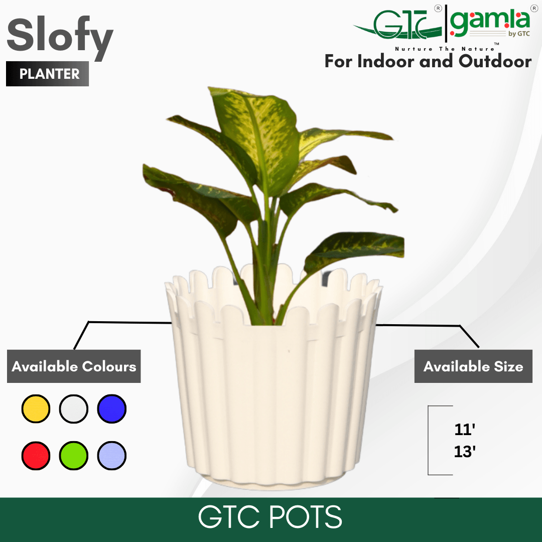 Slofy Planter (Set Of 3) Suitable for Home, Gardens, Indoor, Outdoor - GTC POTS