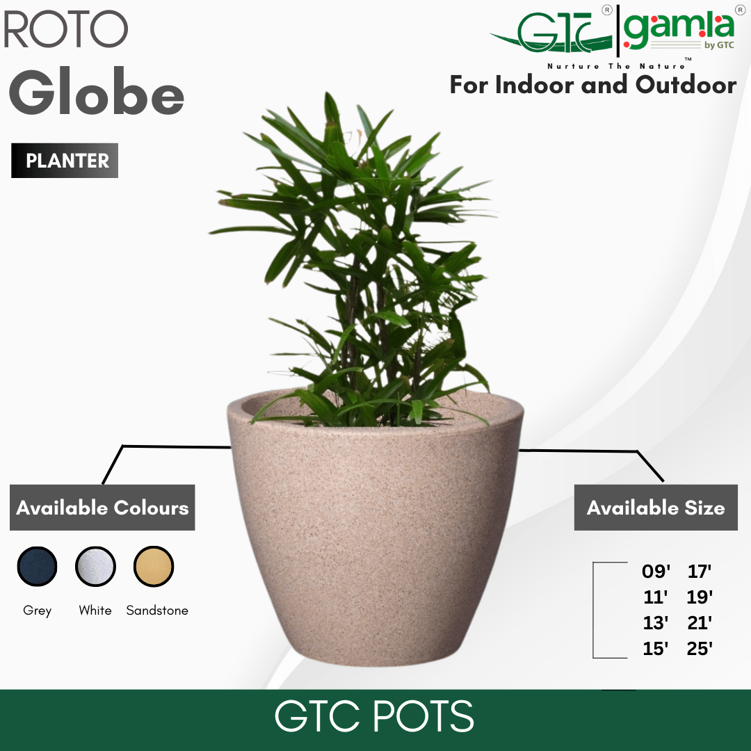 Globe Planter Roto Moulding Planter Suitable for Home, Gardens, Hotels and Resorts - GTC POTS