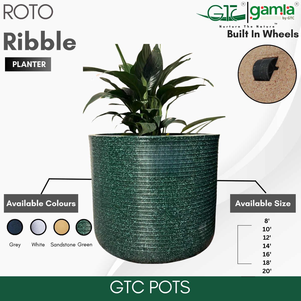 Ribble Wheel Planter Roto Moulding Suitable for Home, Hotels and Resorts