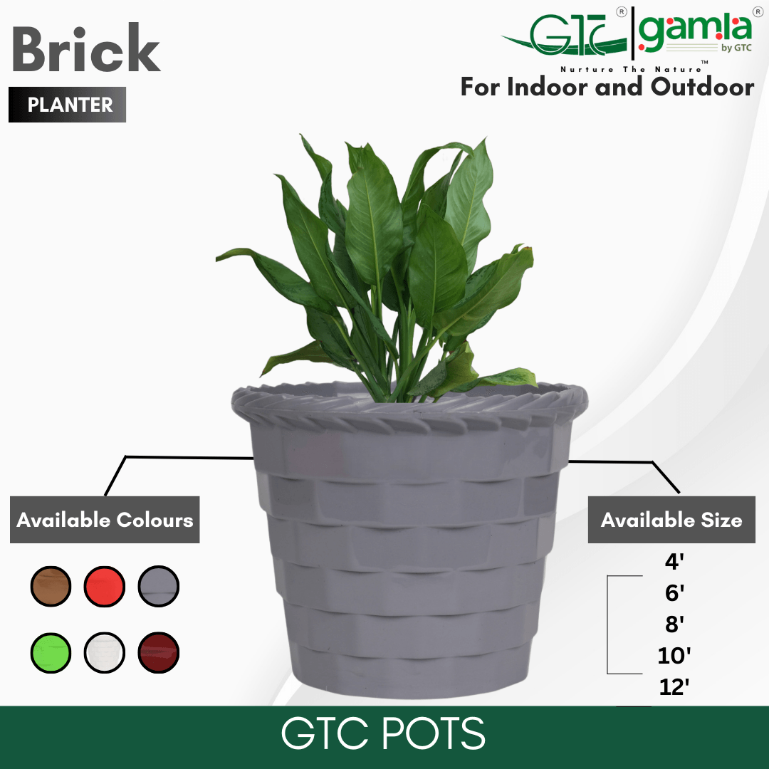 Brick Planter (Set Of 3) Suitable for Home, Gardens, Indoor, Outdoor - GTC POTS