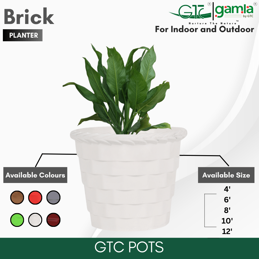 Brick Planter (Set Of 3) Suitable for Home, Gardens, Indoor, Outdoor - GTC POTS