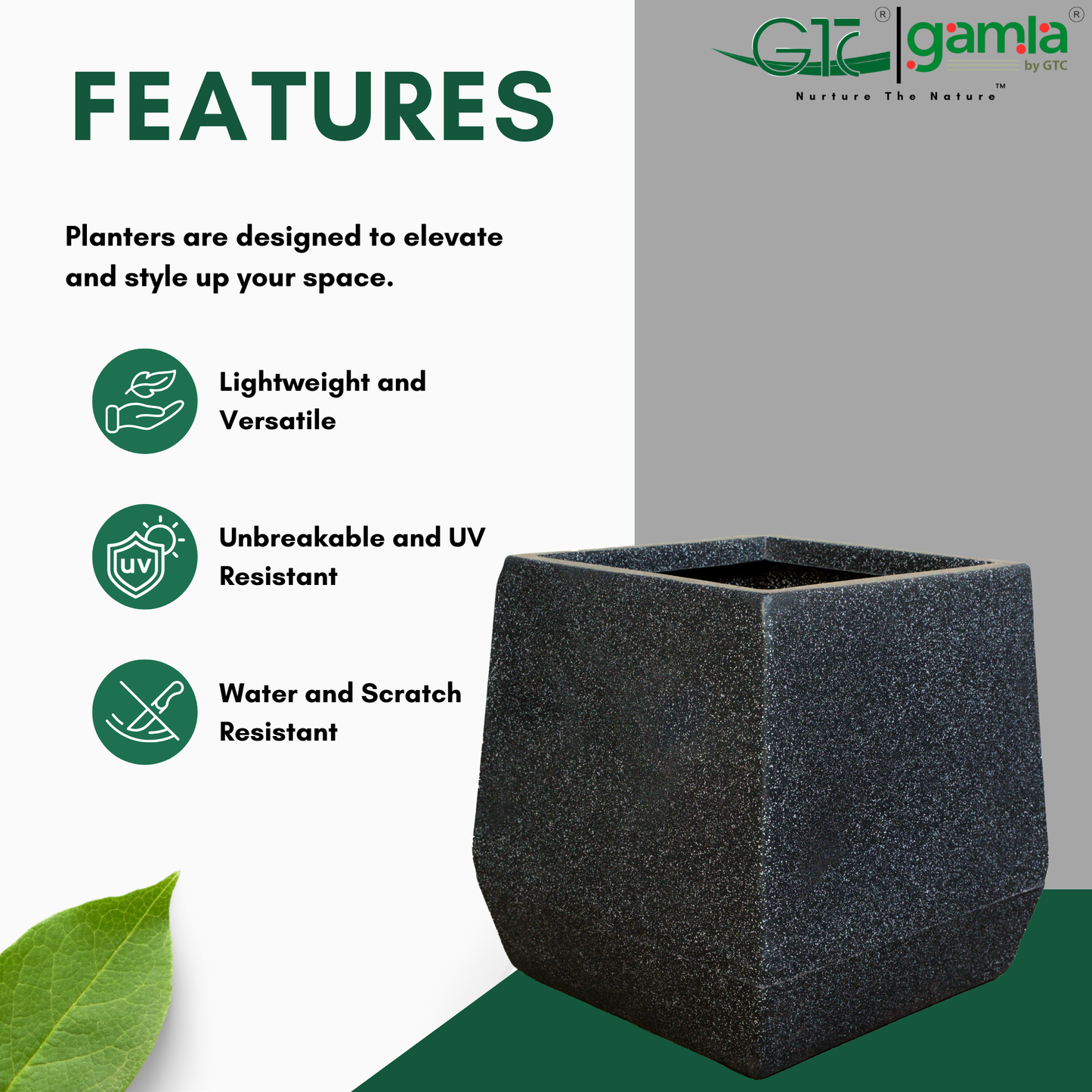 Rhombus Planter Roto Moulding Planter Suitable for Home, Gardens, Hotels and Resorts