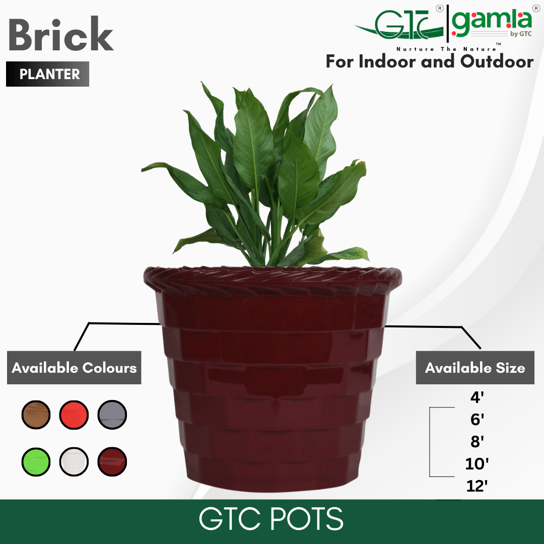 Brick Planter (Set Of 3) Suitable for Home, Gardens, Indoor, Outdoor - GTC POTS