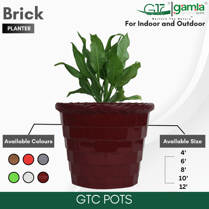 Brick Planter (Set Of 3) Suitable for Home, Gardens, Indoor, Outdoor - GTC POTS