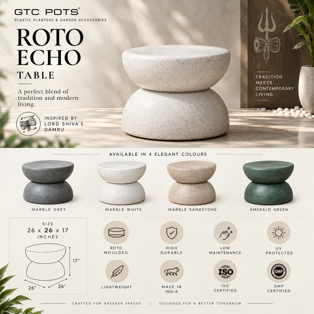 Roto Echo Table | Premium Roto Moulded Outdoor Table | Roto Homes