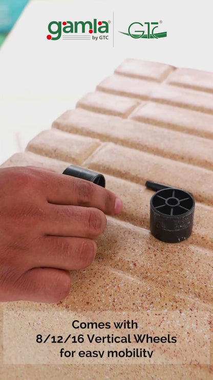Box Wheel Planter Roto Moulding Planter Suitable for Home, Gardens, Hotels and Resorts